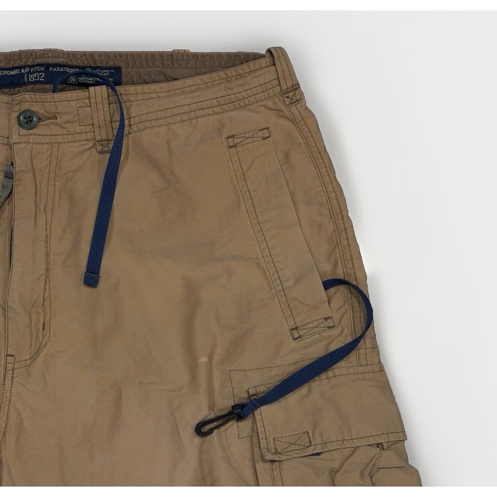 Vtg Abercrombie‎ & Fitch Paratrooper Cargo Shorts Men's L Y2K Grunge 90s Skater - Picture 4 of 13